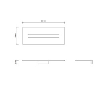 Decor Walther Universal Душевая полка подвесная, 30х12х2,5h cм, цвет: белый матовый 0523250