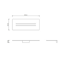 Decor Walther Universal Душевая полка подвесная, 30х12х2,5h cм, цвет: нержавеющая сталь 0523276