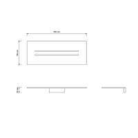 Decor Walther Universal Душевая полка подвесная, 30х12х2,5h cм, цвет: хром 0523200