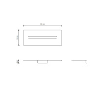 Decor Walther Universal Душевая полка подвесная, 30х12х2,5h cм, цвет: черный матовый 0523260