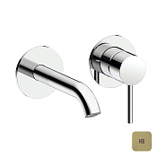 Almar Round Смеситель для раковины, внешняя часть, излив 18,5 см, цвет: brushed high brass E210054.HB