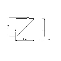Almar Accessories Полка угловая 21,6х21,6 см, цвет: chrome E300002.CR
