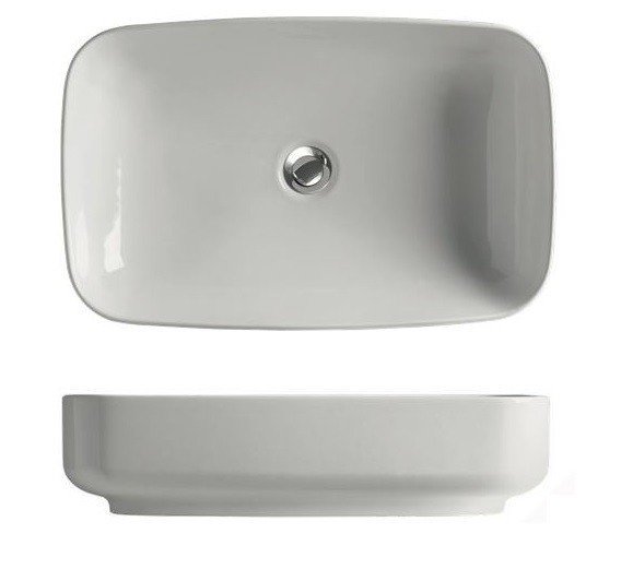 Kerasan Tribeca Раковина чаша 60x38x15h см, без перелива, без д/к, цвет: Bianco 514101