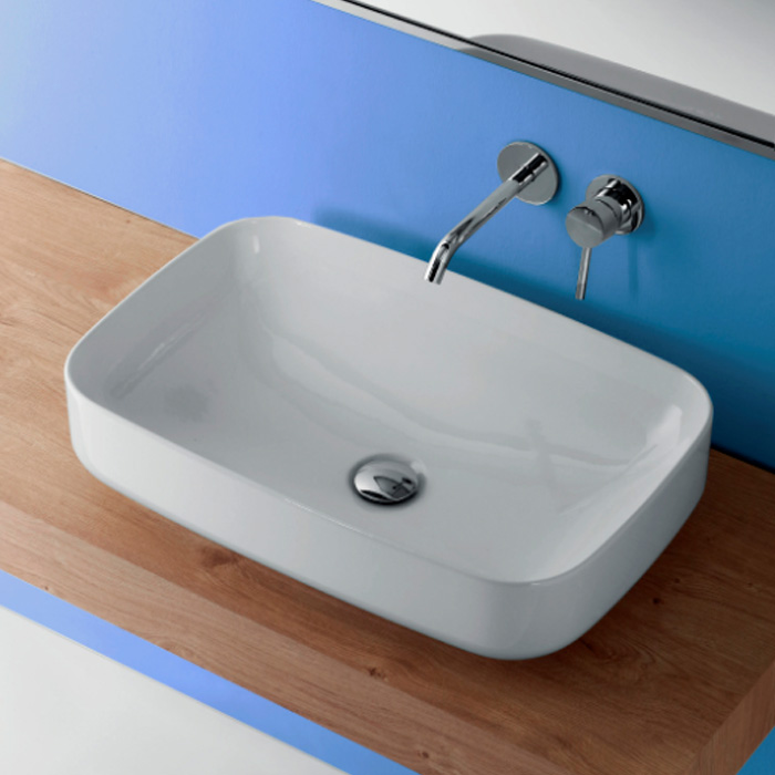 Kerasan Tribeca Раковина чаша 60x38x15h см, без перелива, без д/к, цвет: Bianco 514101