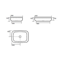 Kerasan Tribeca Раковина чаша 60x38x15h см, без перелива, без д/к, цвет: Bianco 514101
