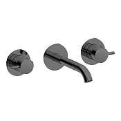 Almar Round Смеситель для раковины, внешняя часть, излив 19,5 см, цвет: brushed absolute black E210057.AB