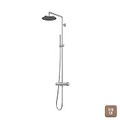 Almar Round Душевая система с термостат. смесителем: верхний и ручной душ, цвет: brushed copper E405001.CO316