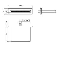 Almar Waterfall Излив настенный для ванны 14 см, цвет: chrome E044086.CR