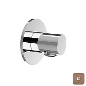 Almar Round Шланговое подключение для лейки с держателем, цвет: brushed copper E095040.CO