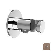 Almar Round Шланговое подключение для лейки с держателем, цвет: brushed copper E095037.CO