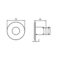 Almar Round Держатель душевой лейки на стену из латуни, цвет: matt black E120012.MB