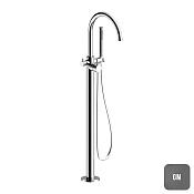 Almar Round Смеситель напольный для ванны, внешняя часть, излив 91,4 см, цвет: brushed gun metal E216000.GM