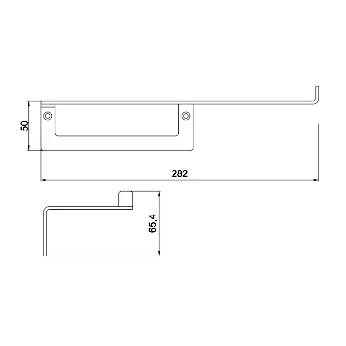 Almar Accessories Держатель туалетной бумаги с полкой, цвет: brushed high brass E317000.HB316