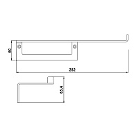 Almar Accessories Держатель туалетной бумаги с полкой, цвет: brushed high brass E317000.HB316