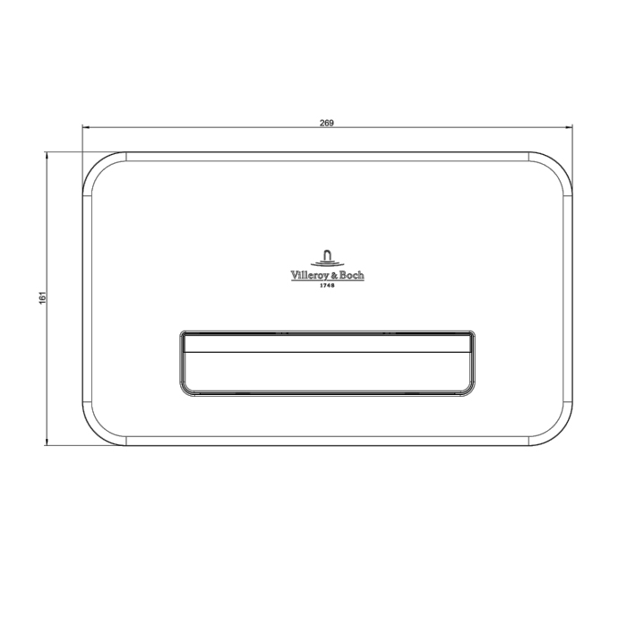 Villeroy & Boch Viconnect Панель смыва для унитаза, цвет: нержавеющая сталь 922311LC