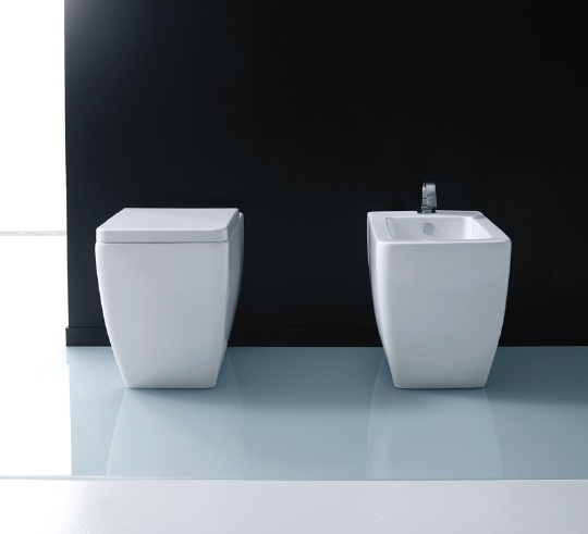 Kerasan Ego Крышка-сиденье для унитаза, с микролифтом, петли хром, цвет: Bianco 328801