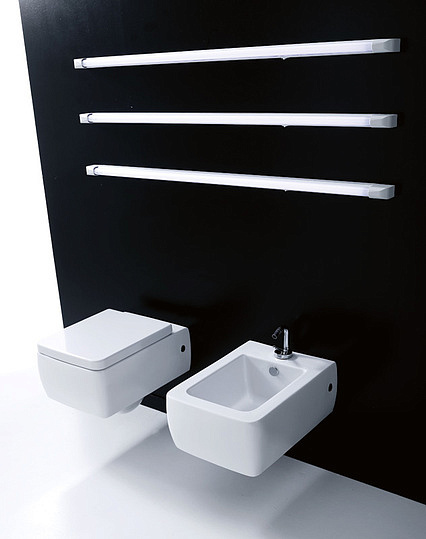 Kerasan Ego Крышка-сиденье для унитаза, с микролифтом, петли хром, цвет: Bianco 328801