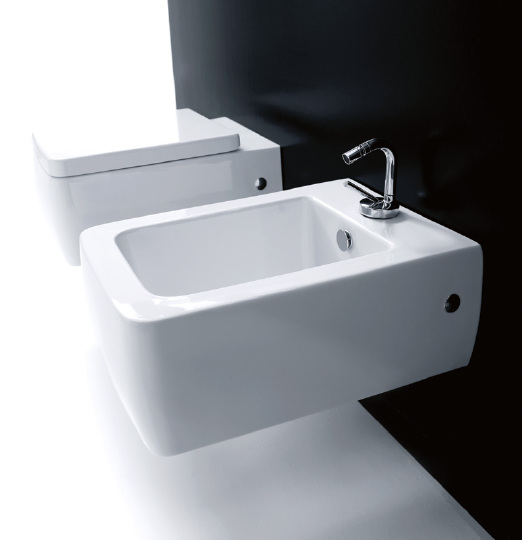 Kerasan Ego Крышка-сиденье для унитаза, с микролифтом, петли хром, цвет: Bianco 328801