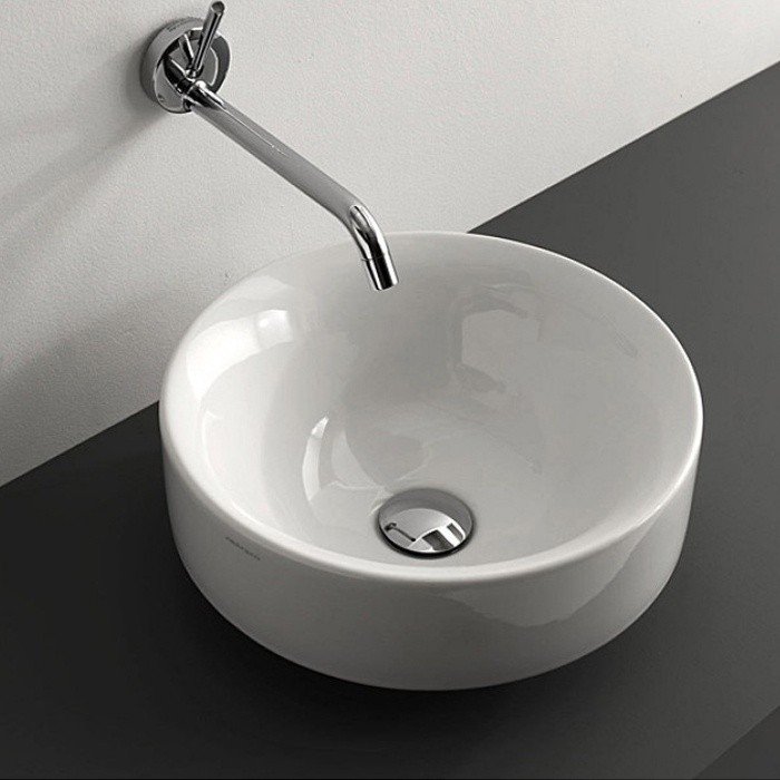 Kerasan Cento Раковина чаша d35x18h см, без перелива, цвет: Bianco 355801