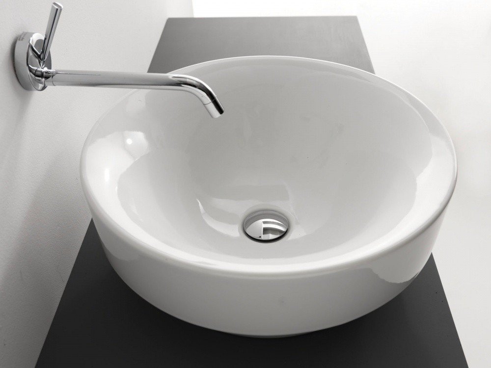 Kerasan Cento Раковина чаша d35x18h см, без перелива, цвет: Bianco 355801