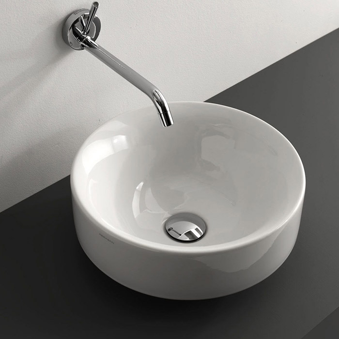 Kerasan Cento Раковина чаша d45x18h см, без перелива, цвет: Bianco 355701