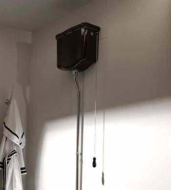 Kerasan Retro Бачок подвесной для высокой трубы, без трубы и механизма, цвет: Nero lucido 108004 nero