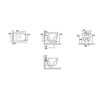 Kerasan Tribeca Унитаз подвесной 54x35 см безободковый, с креплением, без сидения, цвет: Bruno matt 511488