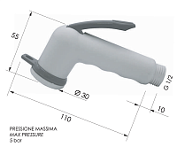 Remer Лейка гигиенического душа, цвет: bianca 332DPBN