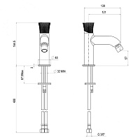 Paini Domus Смеситель для биде, без донного клапана, цвет: хром 18CR304PZ