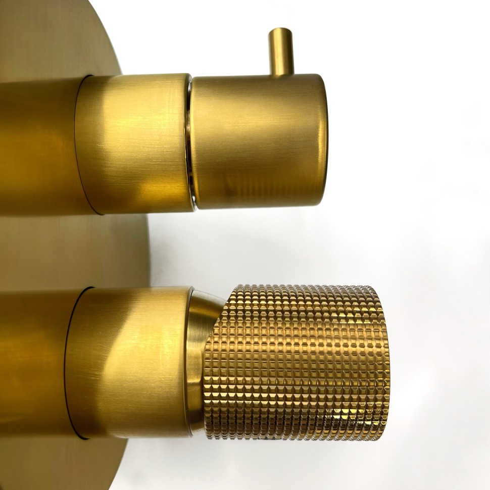 Paini Cox Grip Смеситель для ванны встраиваемый, 2 потребителя, с внутренней частью, цвет: золото 7GPJ6911