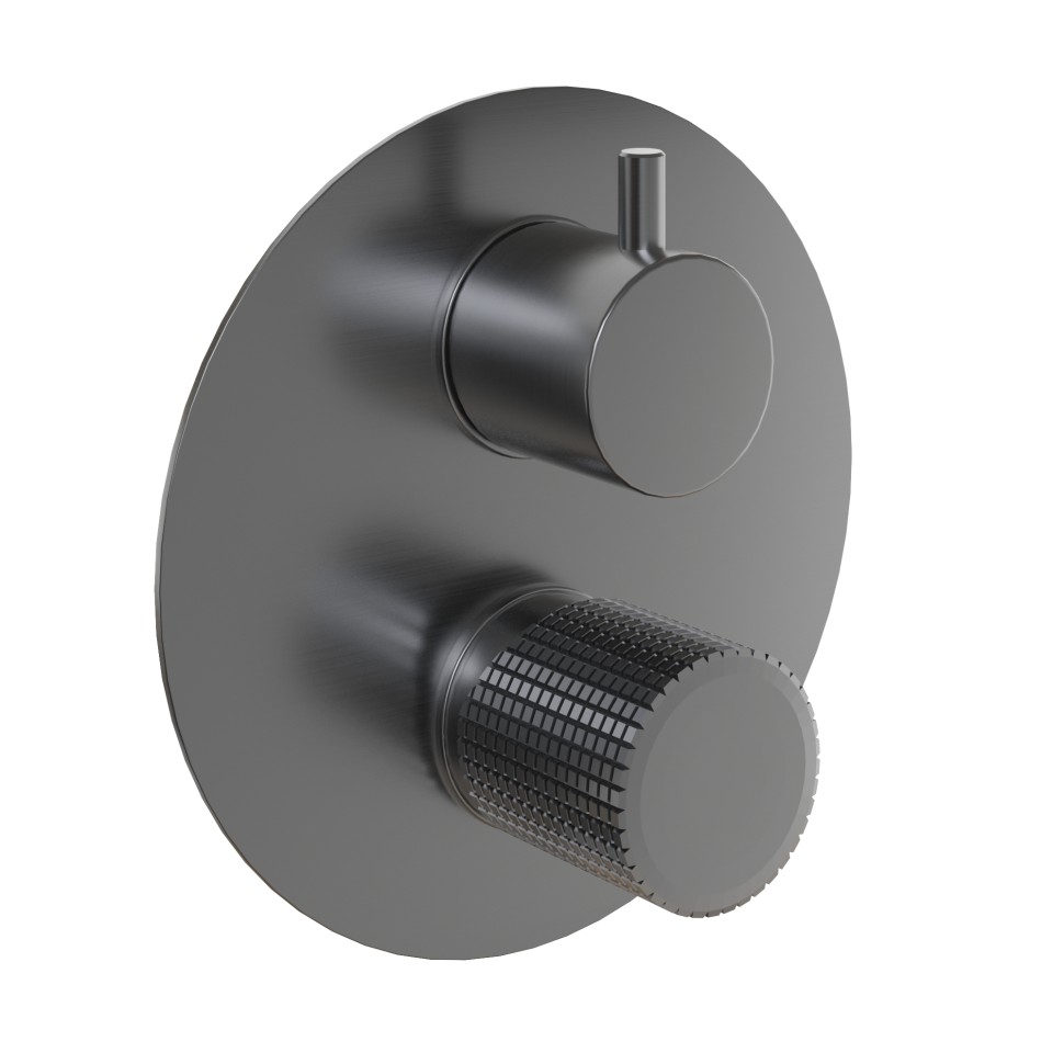 Paini Cox Grip Смеситель для ванны встраиваемый, 2 потребителя, с внутрен. частью, цвет: черный браш 7GPZ6911