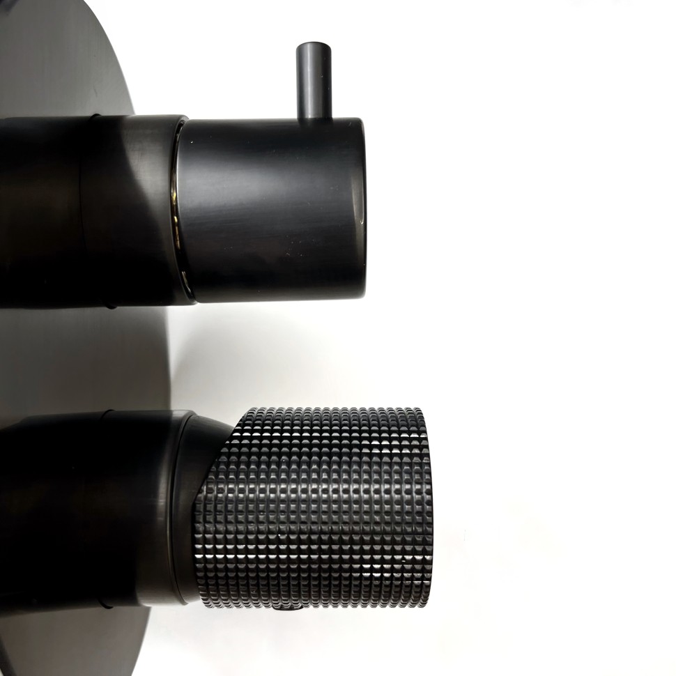 Paini Cox Grip Смеситель для ванны встраиваемый, 2 потребителя, с внутрен. частью, цвет: черный браш 7GPZ6911