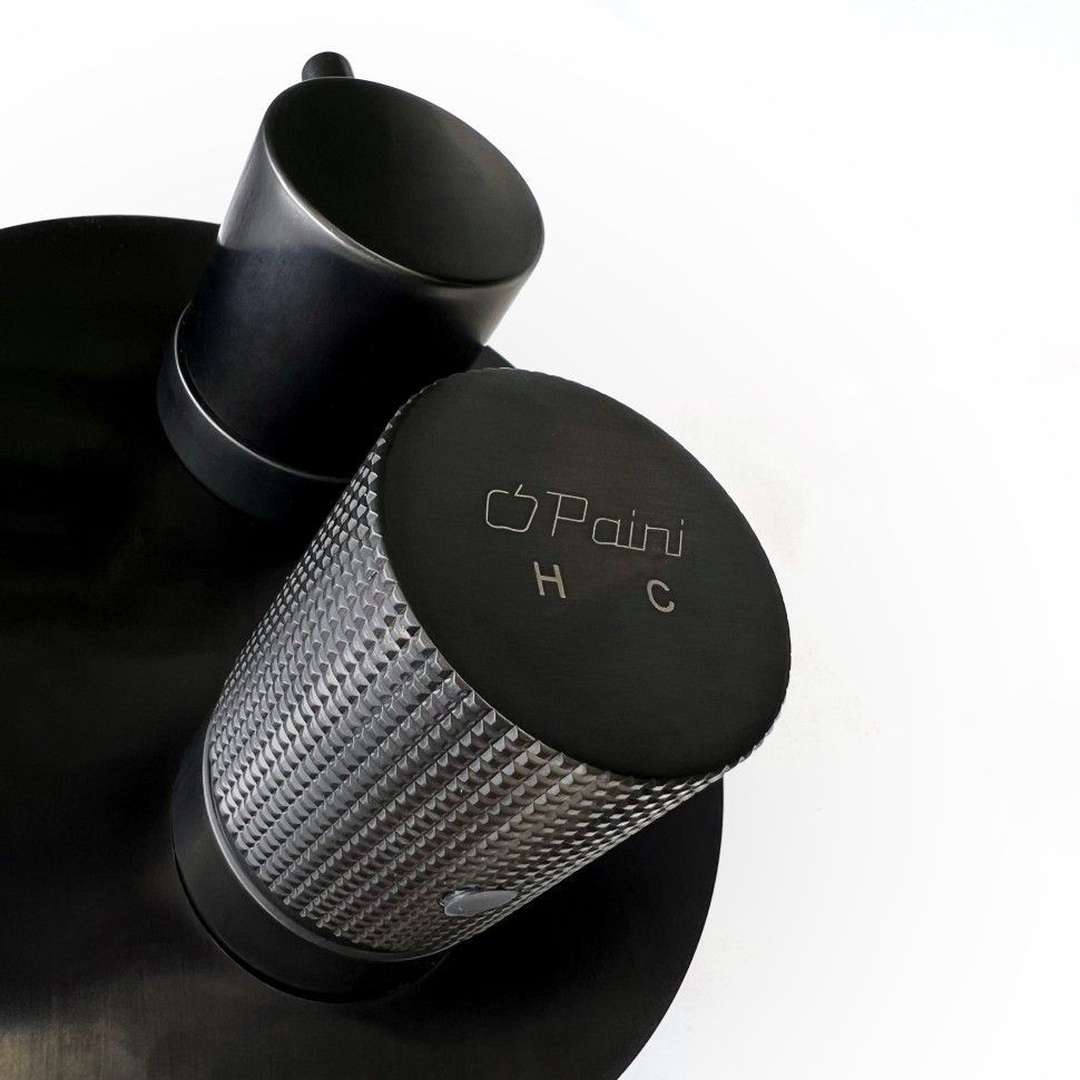 Paini Cox Grip Смеситель для ванны встраиваемый, 2 потребителя, с внутрен. частью, цвет: черный браш 7GPZ6911