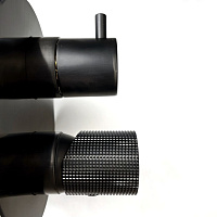 Paini Cox Grip Смеситель для ванны встраиваемый, 2 потребителя, с внутрен. частью, цвет: черный браш 7GPZ6911