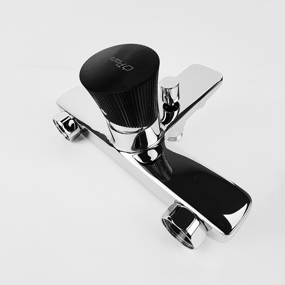 Paini Domus Смеситель для ванны, на 2 отверстия, излив 14,6 см, цвет: хром 18CR111PZ