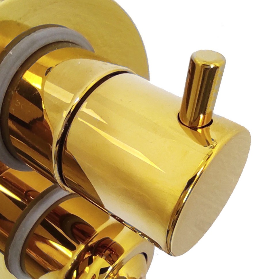 Paini Duomo Смеситель для ванны встраив. с переключ. потоков, без изл., встраив. часть, цвет: золото 88OP6911