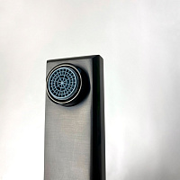 Paini Grazia Смеситель для ванны, на 2 отверстия, излив 16,3 см, цвет: черный брашированный 21PZ111