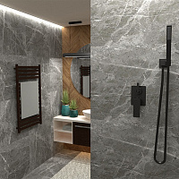 Paini Grazia Смеситель для ванны встраиваемый на 2 потребителя, с внутрен. частью, цвет: черный браш 21PZ6911