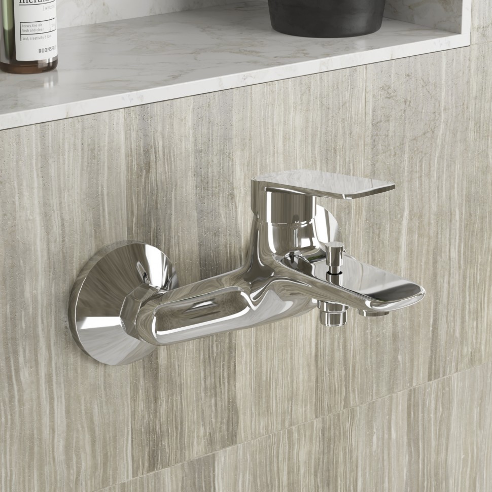 Paini Laguna Смеситель для ванны, на 2 отверстия, излив 14,6 см, цвет: хром LACR111