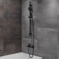 Paini Laguna Смеситель для ванны, на 2 отверстия, излив 14,6 см, цвет: черный матовый LAYO111