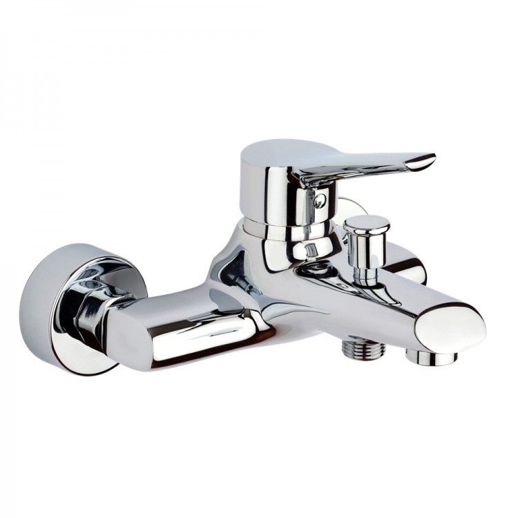 Paini Messina Смеситель для ванны, на 2 отверстия, излив 15,9 см, цвет: хром MECR111