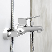 Paini Messina Смеситель для ванны, на 2 отверстия, излив 15,9 см, цвет: хром MECR111