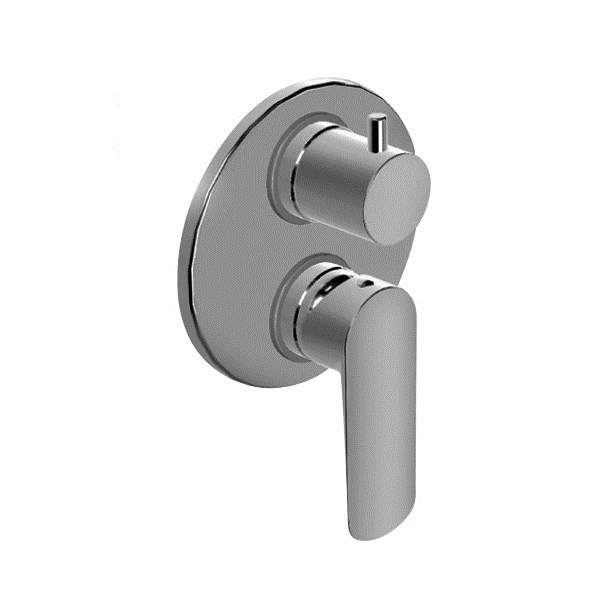 Paini Nove Смеситель для ванны встраиваемый на 2 потребителя, с внутренней частью, цвет: хром 09CR6911