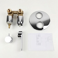 Paini Nove Смеситель для ванны встраиваемый на 2 потребителя, с внутренней частью, цвет: хром 09CR6911