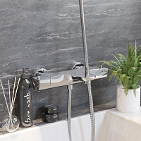 Paini Nove Смеситель для ванны термостатический, на 2 отв., излив 17,6 см, цвет: хром 09CR111TH