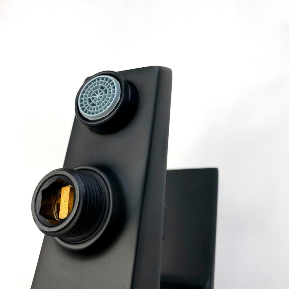 Paini Torre Смеситель для ванны, на 2 отверстия, излив 18 см, цвет: черный матовый 98YO111