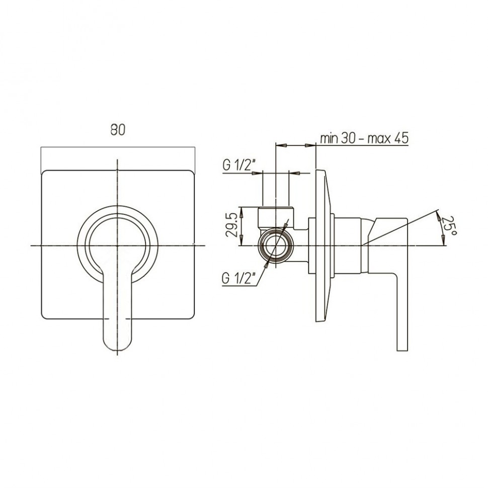 Paini Arena Cмеситель для душа встраиваемый, с внутренней частью, цвет: хром 92CR690FT1LMKM
