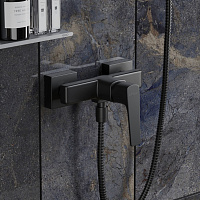 Paini Bari Смеситель для душа на 2 отверстия, цвет: черный матовый RTYO511