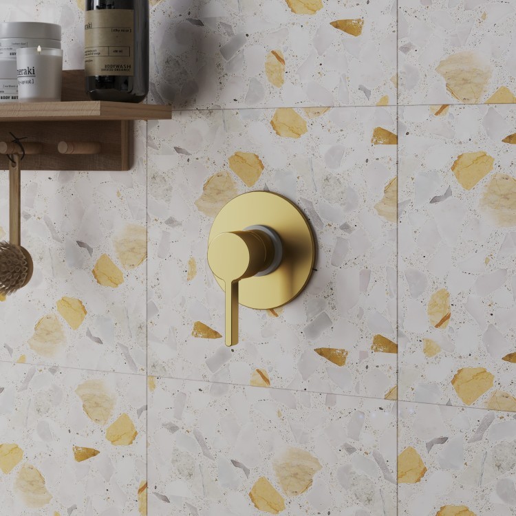 Paini Brera Cмеситель для душа встраиваемый, с внутренней частью, цвет: золото брашированное 74PJ690