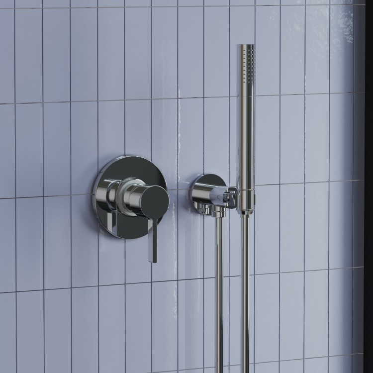 Paini Brera Cмеситель для душа встраиваемый, с внутренней частью, на 1 отв., цвет: хром 74CR690